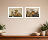 Set Of Two May Our Hearts Be warm 1 White Framed Print Kitchen Wall Art - Homeroots