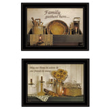 Set Of Two May Our Hearts Be Warm 2 Black Framed Print Kitchen Wall Art - Homeroots - Flyclothing LLC