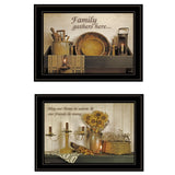Set Of Two May Our Hearts Be Warm 2 Black Framed Print Kitchen Wall Art - Homeroots