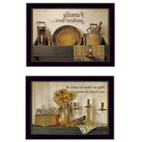 Set Of Two May Our Hearts Be warm 3 Black Framed Print Kitchen Wall Art - Homeroots - Flyclothing LLC