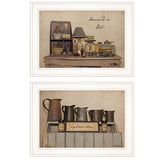 Set Of Two Homemade is Best 1 White Framed Print Kitchen Wall Art - Homeroots