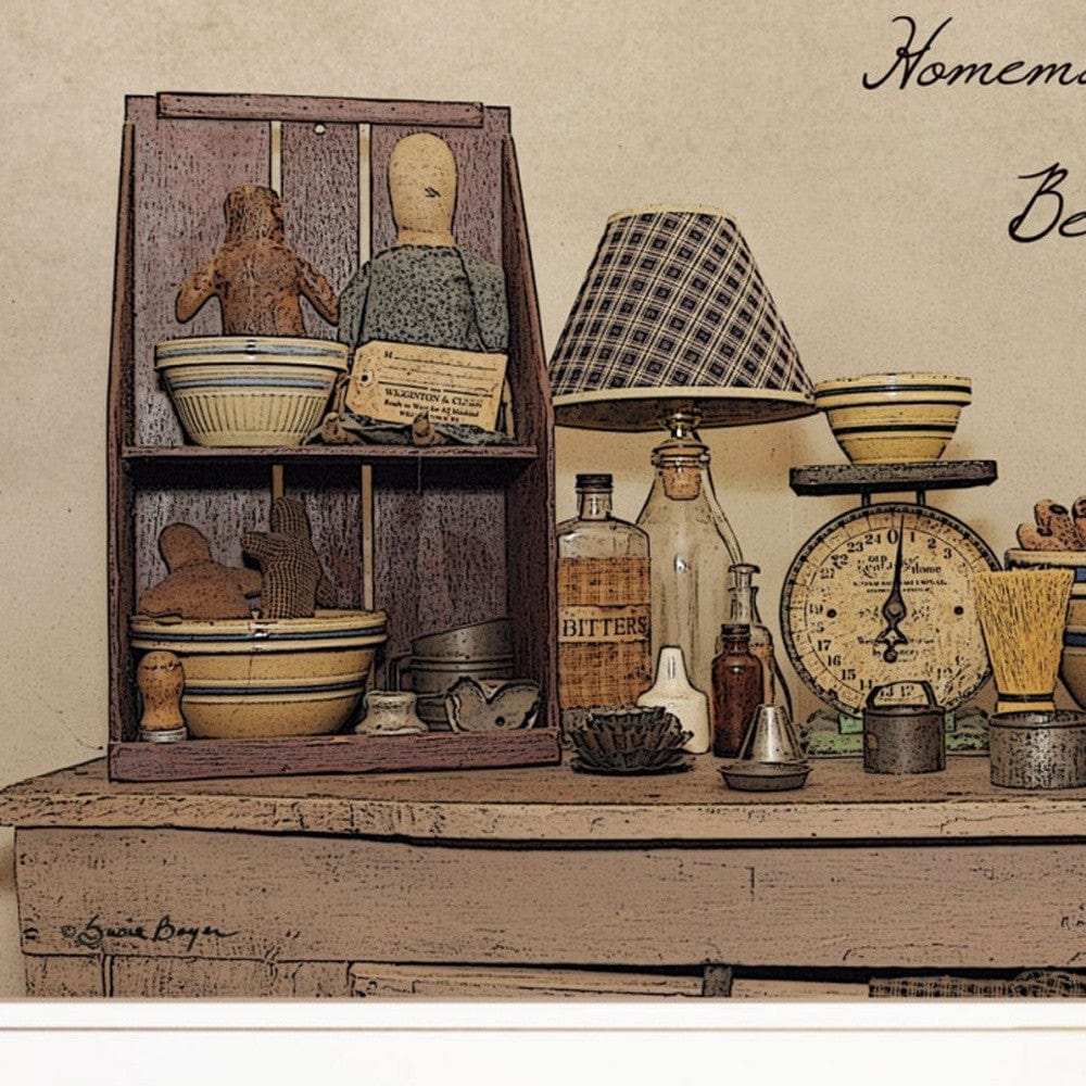 Set Of Two Homemade is Best 1 White Framed Print Kitchen Wall Art - Homeroots - Flyclothing LLC