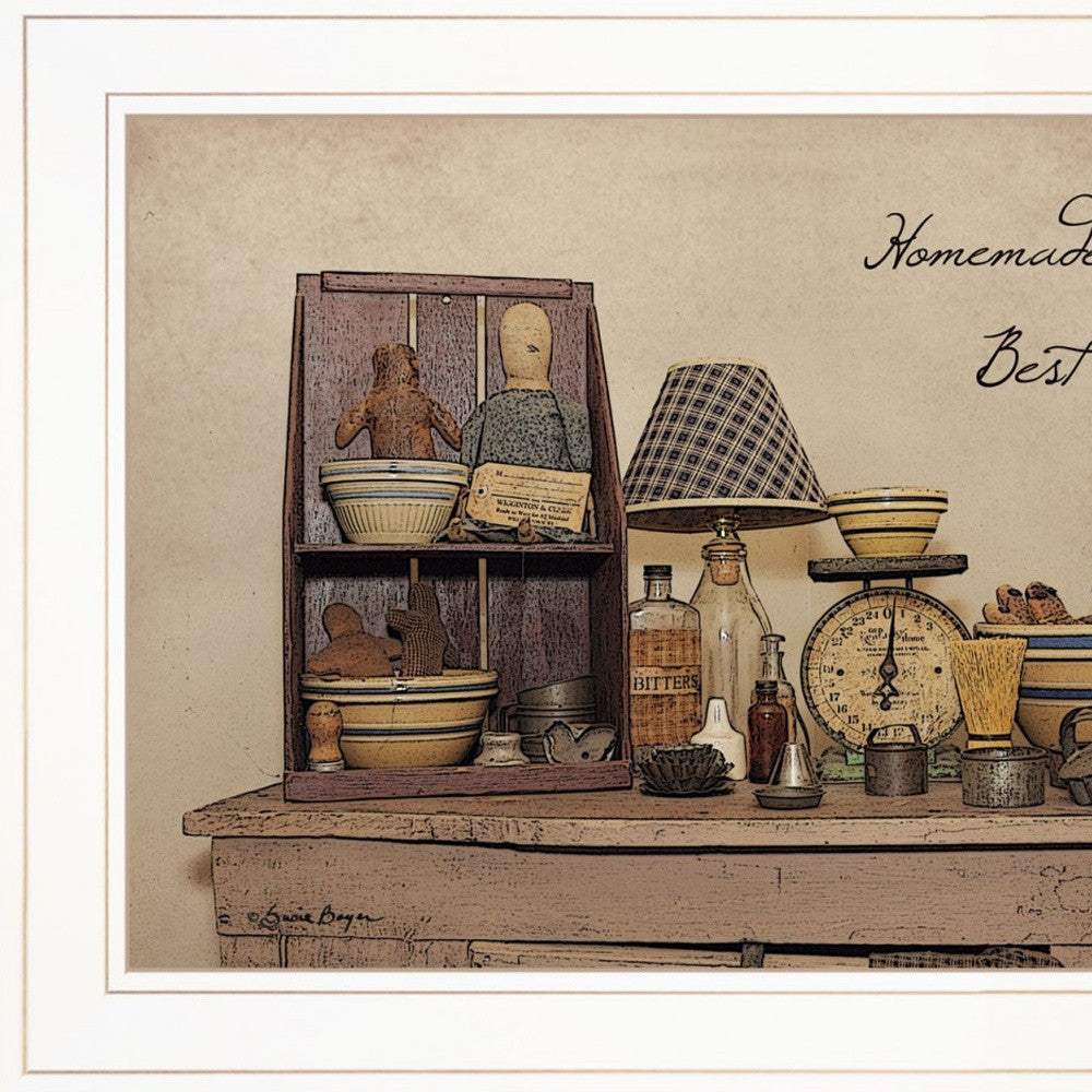 Set Of Two Homemade is Best 1 White Framed Print Kitchen Wall Art - Homeroots - Flyclothing LLC