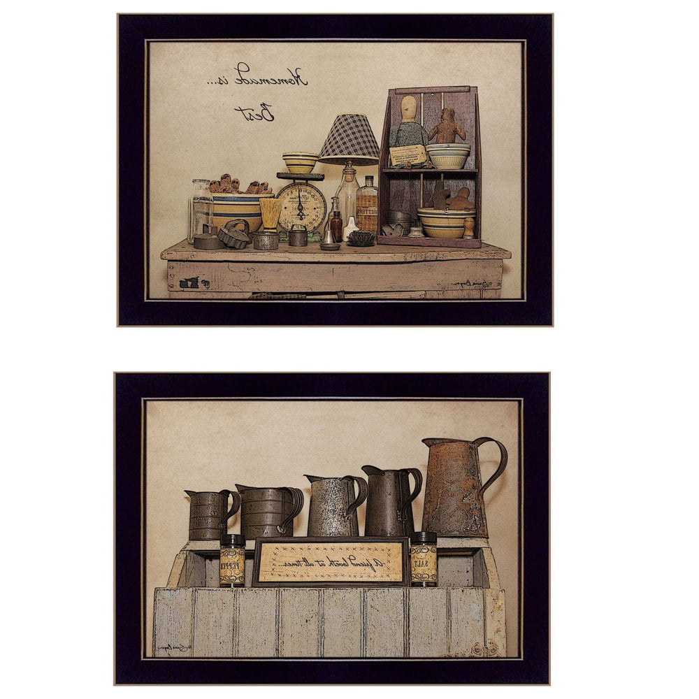 Set Of Two Homemade is Best 3 Black Framed Print Kitchen Wall Art - Homeroots - Flyclothing LLC