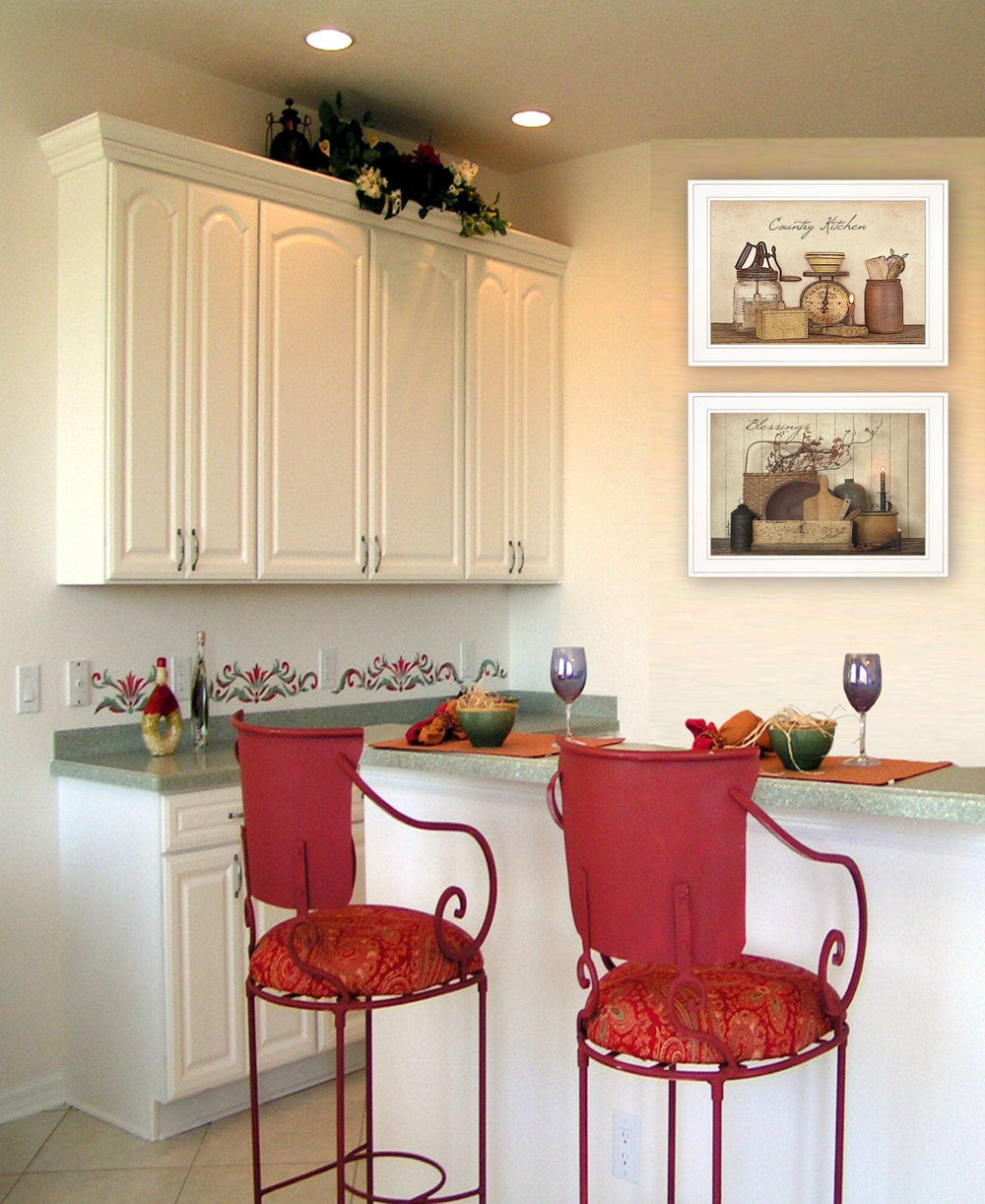 Set Of Two Candlelight and Flowers 1 White Framed Print Wall Art - Homeroots - Flyclothing LLC