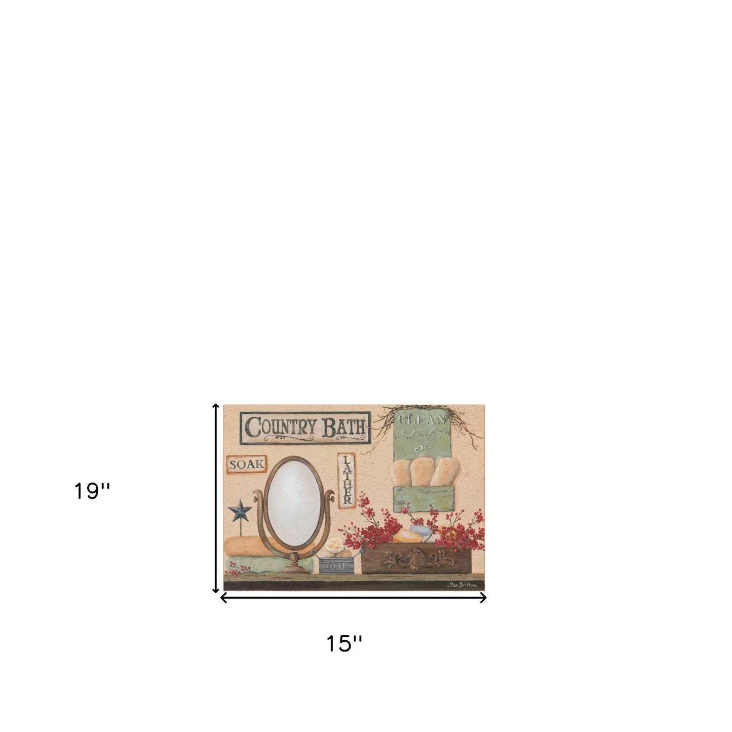 Set Of Two Country Bath III White Framed Print Bathroom Wall Art - Homeroots - Flyclothing LLC
