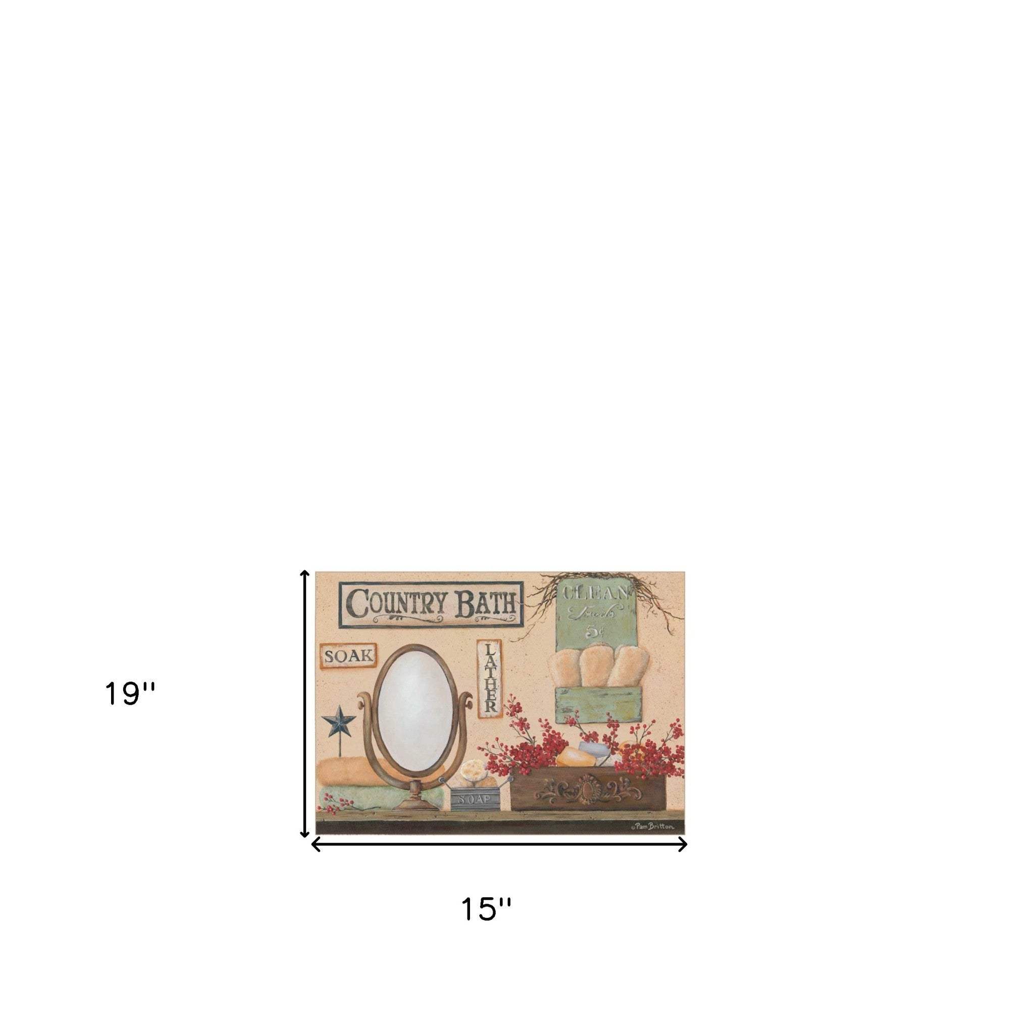 Set Of Two Country Bath III White Framed Print Bathroom Wall Art - Homeroots - Flyclothing LLC