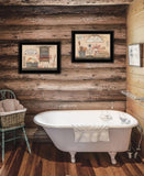 Set Of Two Wash Room 2 Black Framed Print Bathroom Wall Art - Homeroots