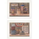 Set Of Two Sweet Land of Liberty 2 White Framed Print Wall Art - Homeroots