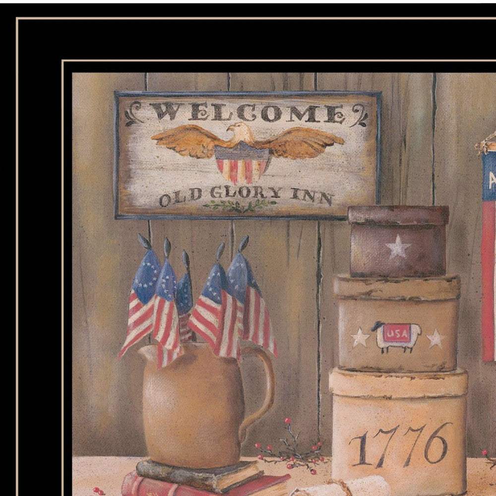 Set Of Two Sweet Land of Liberty 3 Black Framed Print Wall Art - Homeroots - Flyclothing LLC