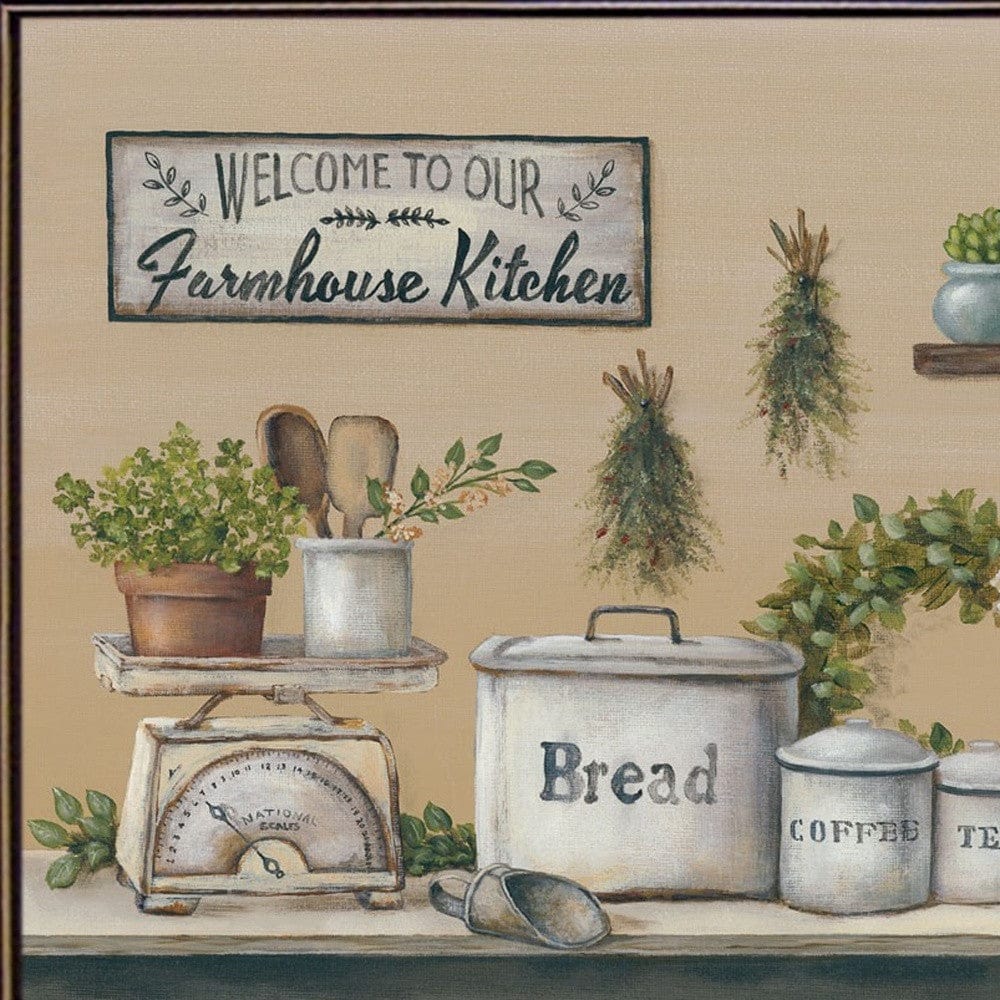 Set Of Two Farmhouse Kitchen 3 Black Framed Print Kitchen Wall Art - Homeroots