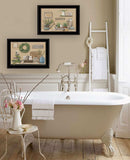 Set Of Two Bath Time 2 Black Framed Print Bathroom Wall Art - Homeroots - Flyclothing LLC