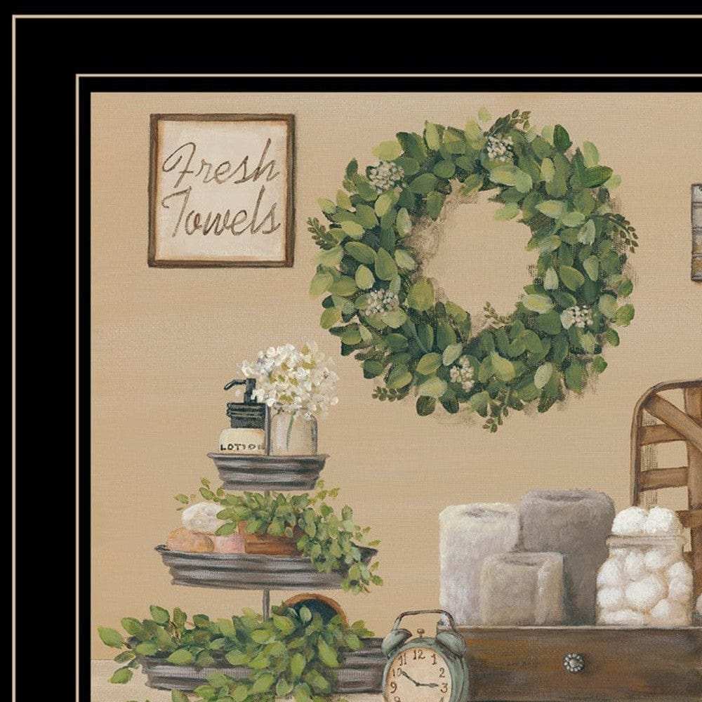 Set Of Two Bath Time 2 Black Framed Print Bathroom Wall Art - Homeroots - Flyclothing LLC