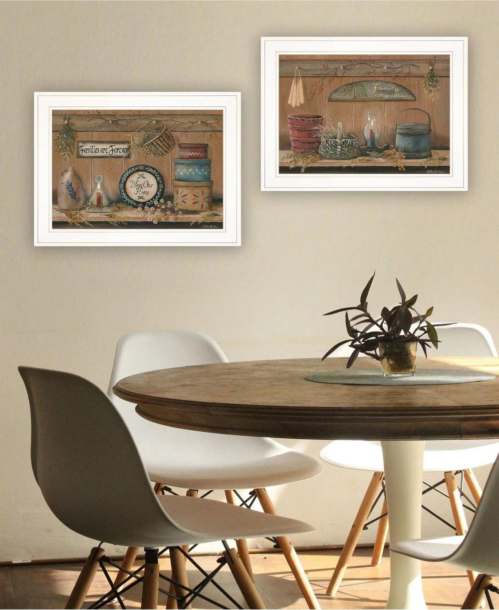 Set Of Two Shelf Treasures 1 White Framed Print Wall Art - Homeroots - Flyclothing LLC