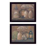 Set Of Two Love Never Fails 3 Black Framed Print Wall Art - Homeroots
