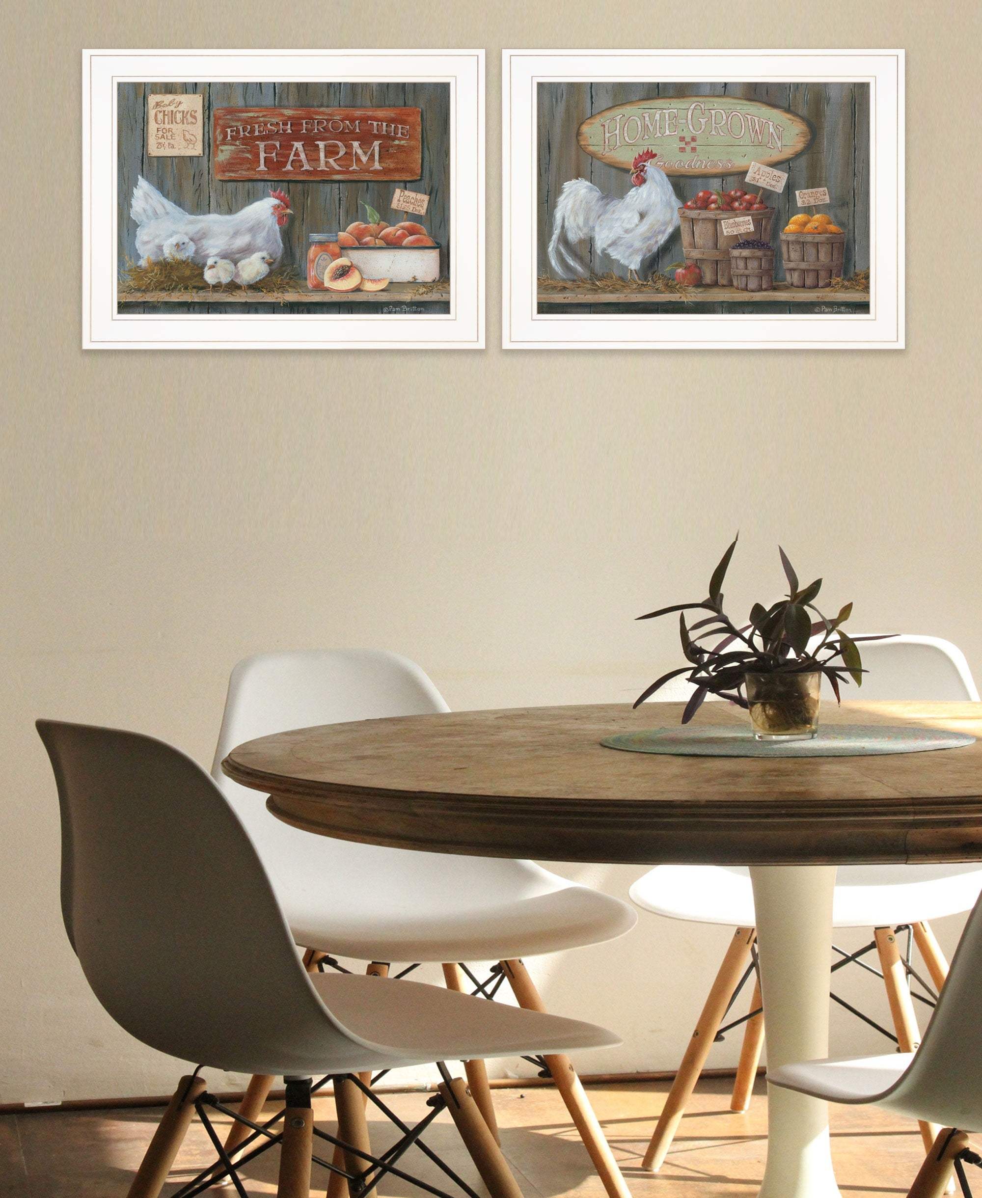 Set Of Two Home Grown 1 White Framed Print Wall Art - Homeroots - Flyclothing LLC