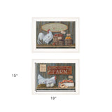 Set Of Two Home Grown 1 White Framed Print Wall Art - Homeroots - Flyclothing LLC