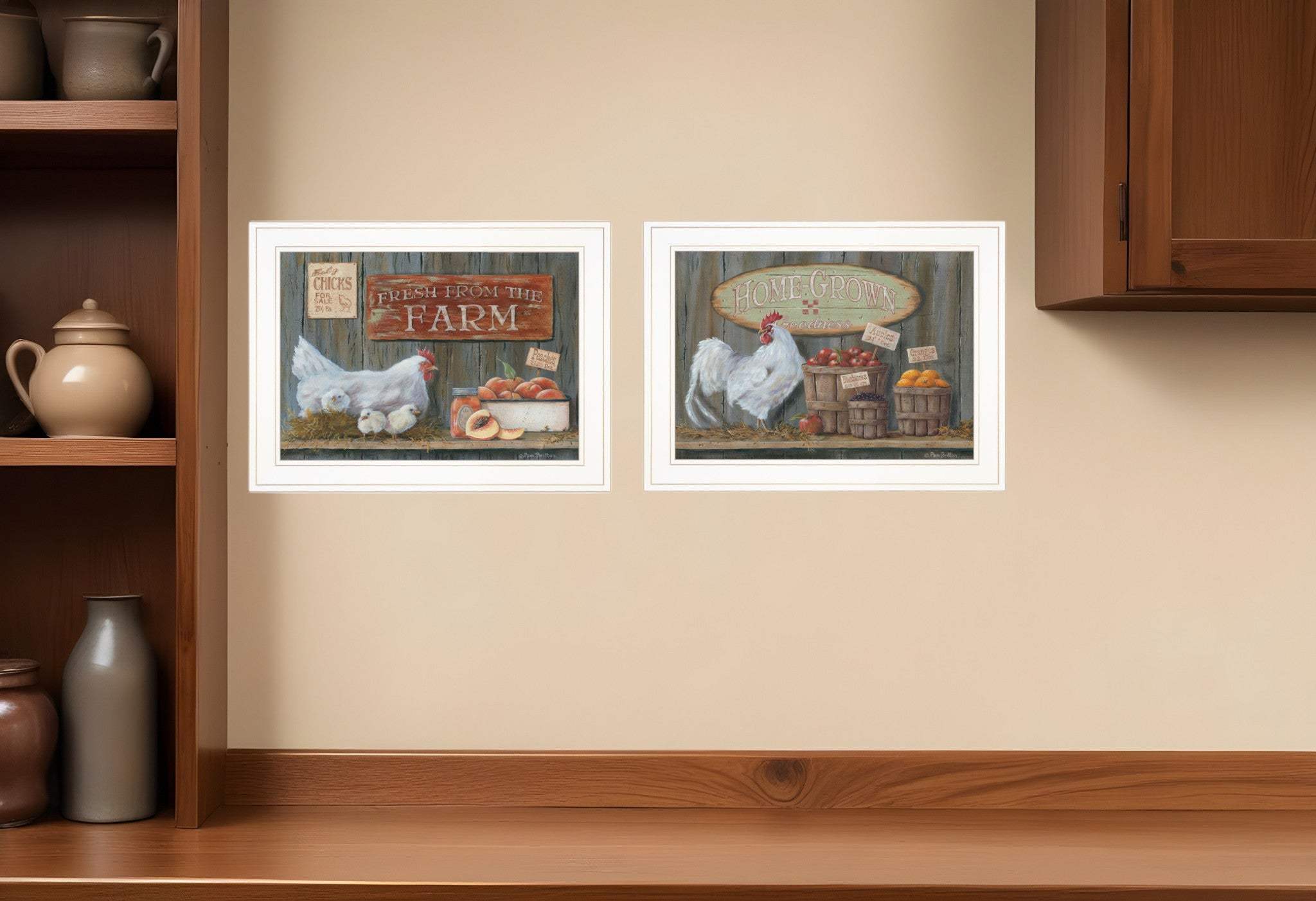 Set Of Two Home Grown 1 White Framed Print Wall Art - Homeroots - Flyclothing LLC