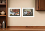 Set Of Two Home Grown 1 White Framed Print Wall Art - Homeroots