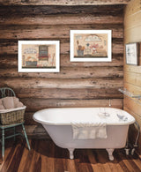 Set Of Two Wash Room 4 White Framed Print Bathroom Wall Art - Homeroots - Flyclothing LLC