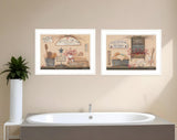 Set Of Two Wash Room 4 White Framed Print Bathroom Wall Art - Homeroots