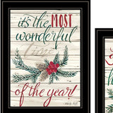 Set Of Two All Heart Come Home for Christmas 2 Black Framed Print Wall Art - Homeroots - Flyclothing LLC