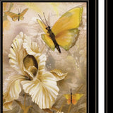 Set Of Three Butterflies 2 Black Framed Print Wall Art - Homeroots