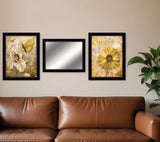 Set Of Three Butterflies 3 Black Framed Print Wall Art - Homeroots