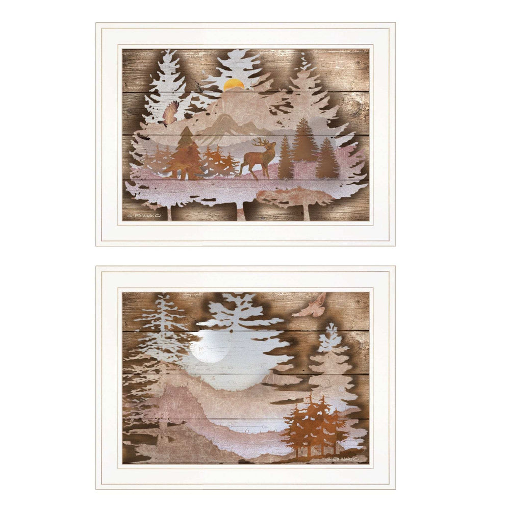 Set Of Two Great Outdoors 1 White Framed Print Wall Art - Homeroots - Flyclothing LLC