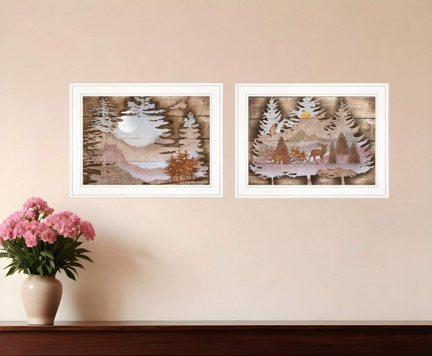 Set Of Two Great Outdoors 1 White Framed Print Wall Art - Homeroots - Flyclothing LLC