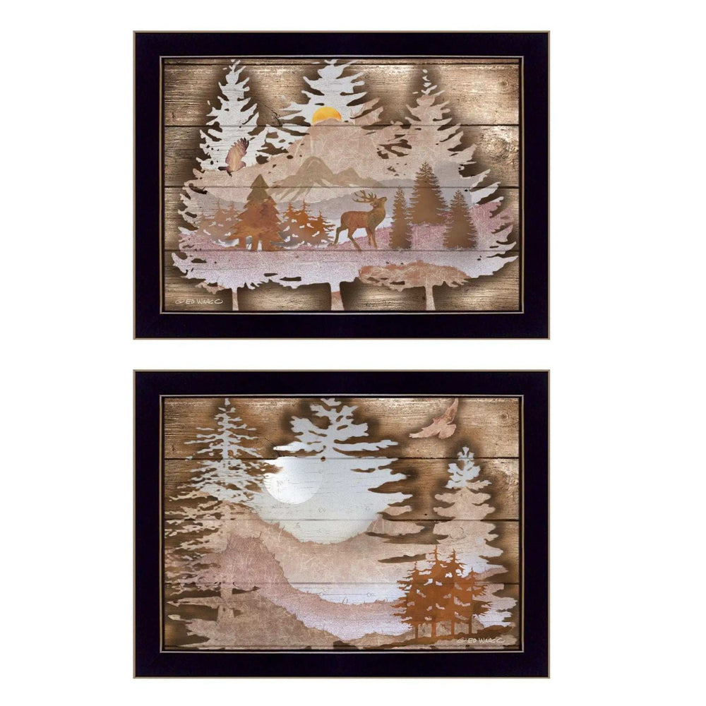 Set Of Two Great Outdoors 3 Black Framed Print Wall Art - Homeroots - Flyclothing LLC