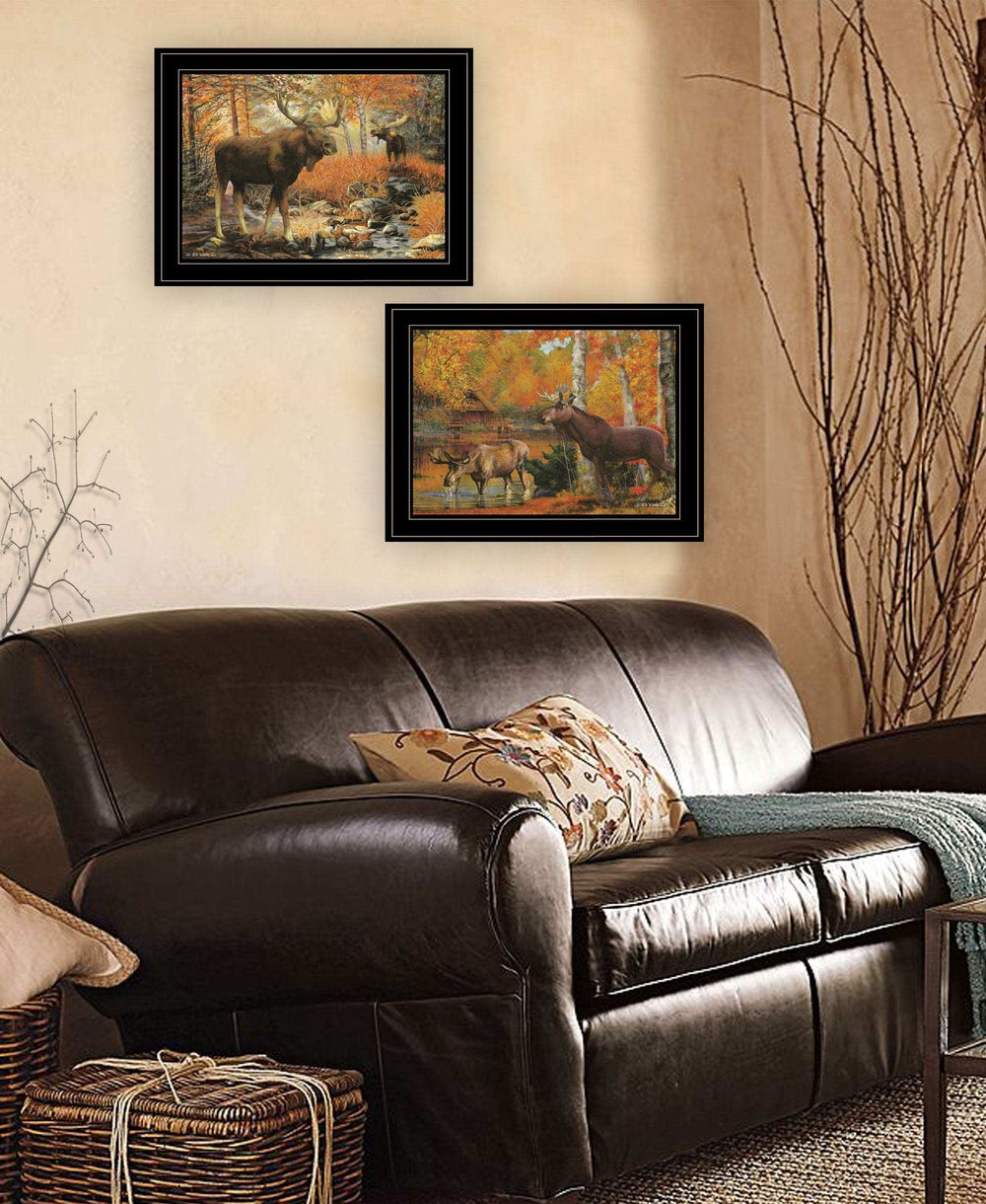 Set Of Two Great Outdoors 4 Black Framed Print Wall Art - Homeroots - Flyclothing LLC