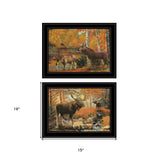 Set Of Two Great Outdoors 4 Black Framed Print Wall Art - Homeroots - Flyclothing LLC