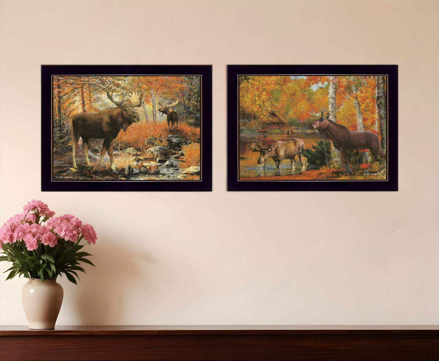 Set Of Two Call of the Wild 2 Black Framed Print Wall Art - Homeroots - Flyclothing LLC