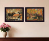 Set Of Two Call of the Wild 2 Black Framed Print Wall Art - Homeroots - Flyclothing LLC