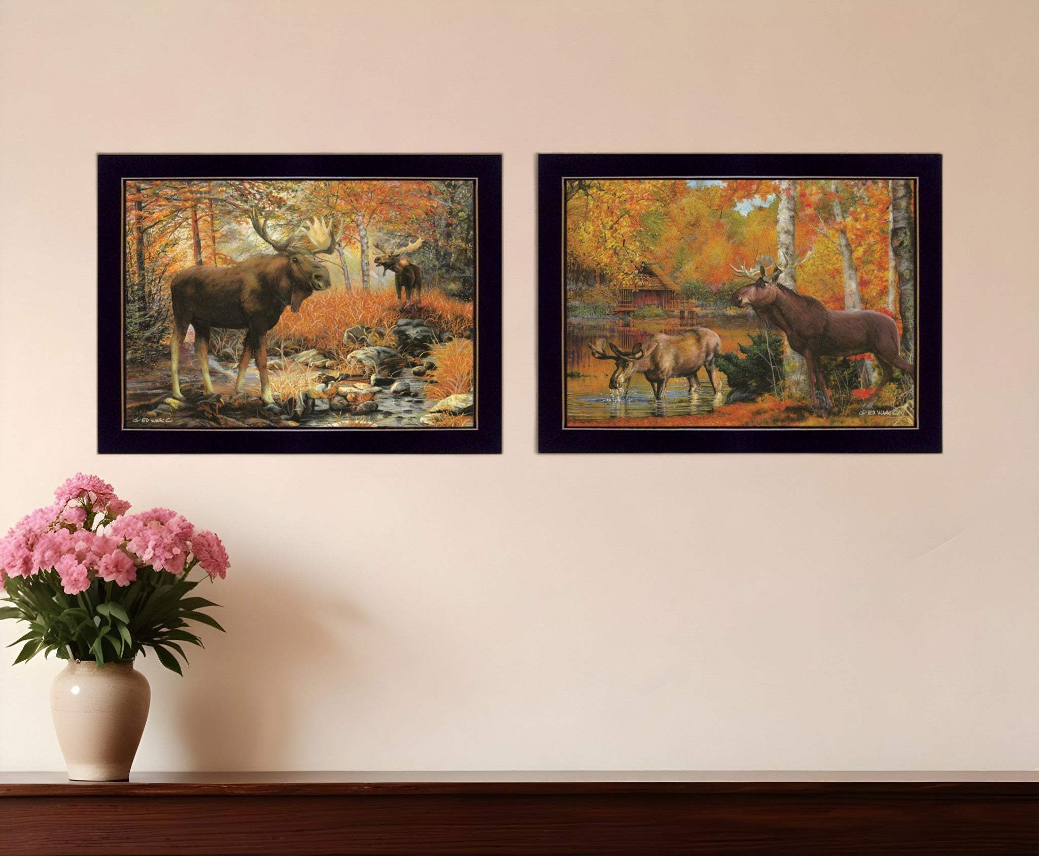 Set Of Two Call of the Wild 2 Black Framed Print Wall Art - Homeroots - Flyclothing LLC