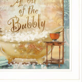 Set Of Three Bit of Bubbly White Framed Bathroom Wall Art With Mirror And Hooks - Homeroots