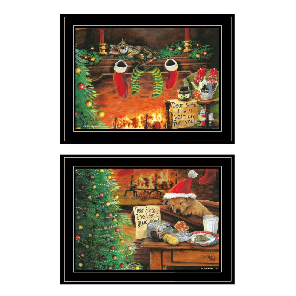 Set Of Two Ive Been A Good Boy 2 Black Framed Print Wall Art - Homeroots - Flyclothing LLC
