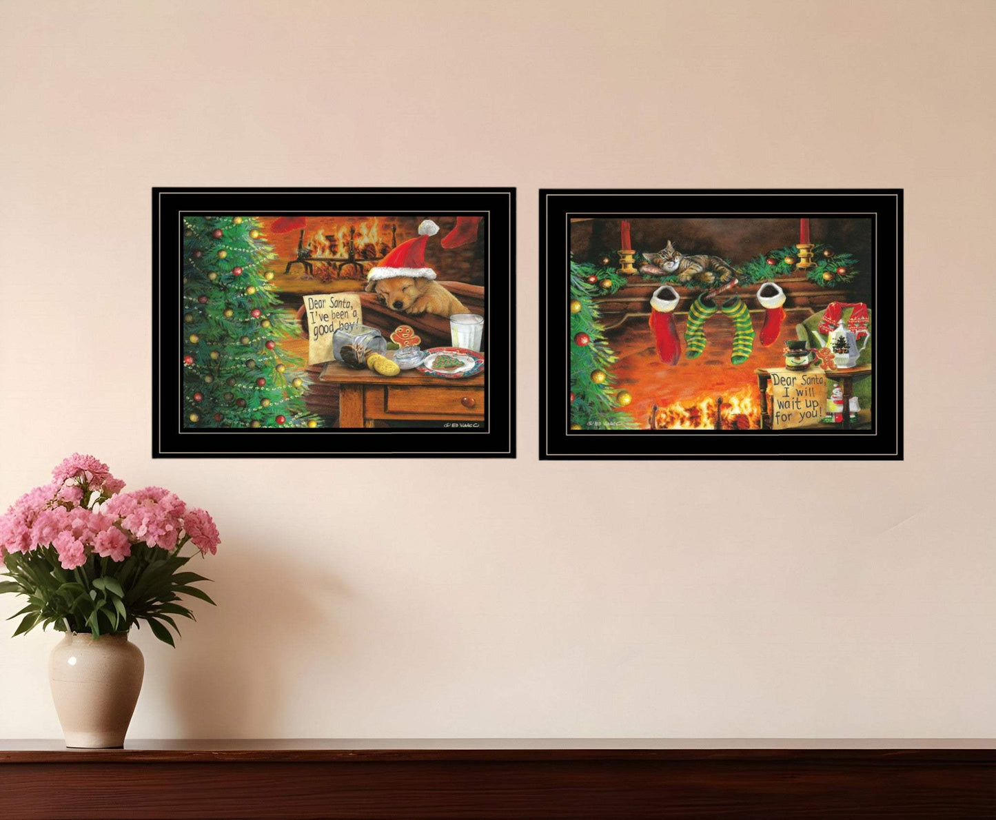 Set Of Two Ive Been A Good Boy 2 Black Framed Print Wall Art - Homeroots - Flyclothing LLC