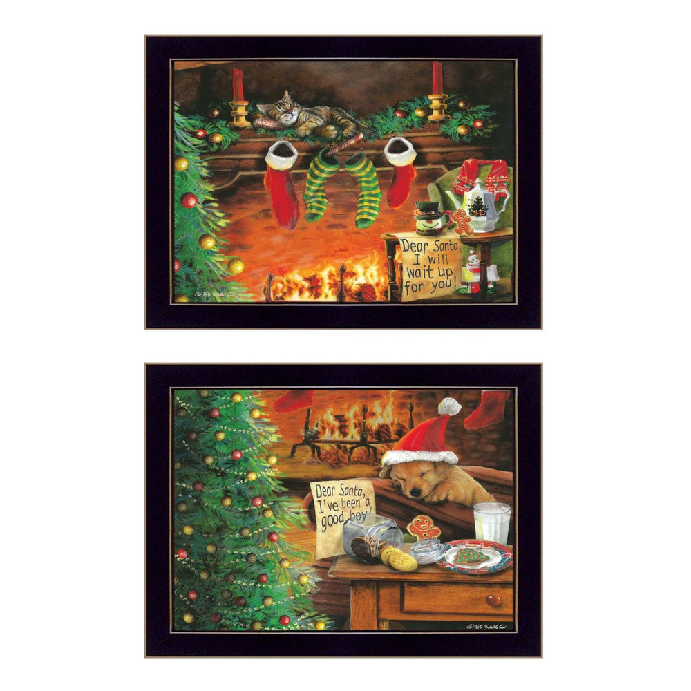 Set Of Two Ive Been A Good Boy 3 Black Framed Print Wall Art - Homeroots - Flyclothing LLC