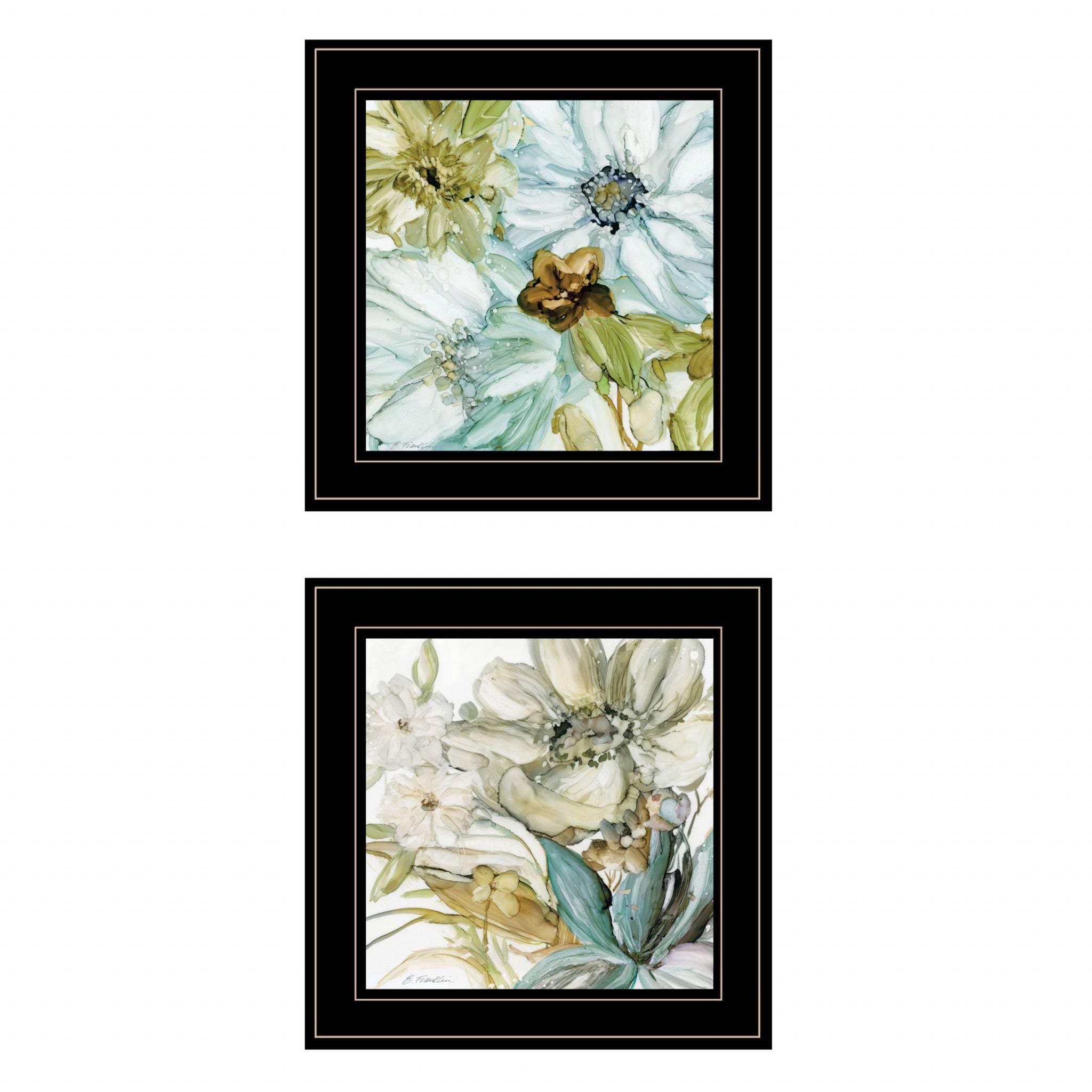 Set Of Two Sea Glass 2 Black Framed Print Wall Art - Homeroots - Flyclothing LLC