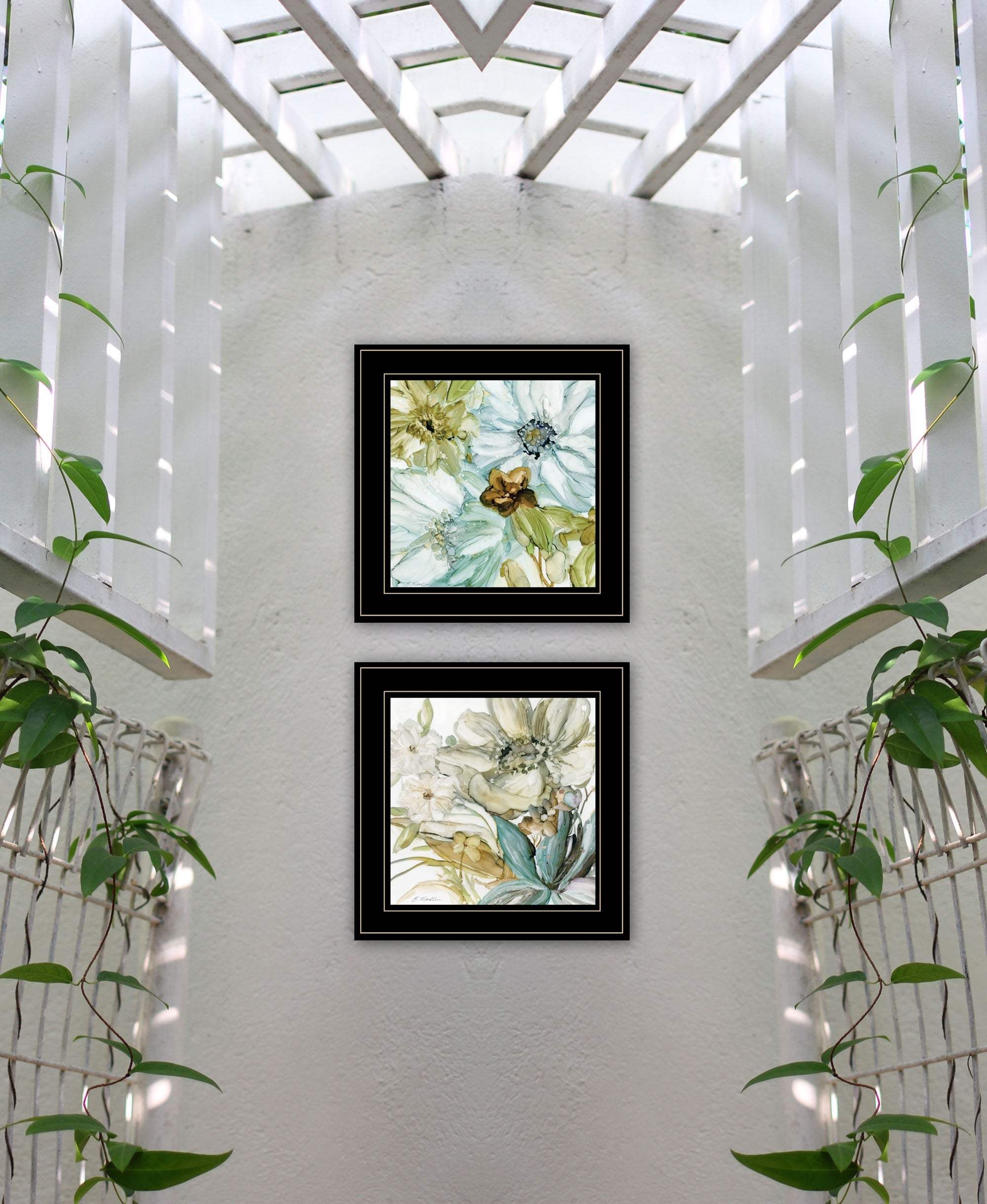 Set Of Two Sea Glass 2 Black Framed Print Wall Art - Homeroots - Flyclothing LLC