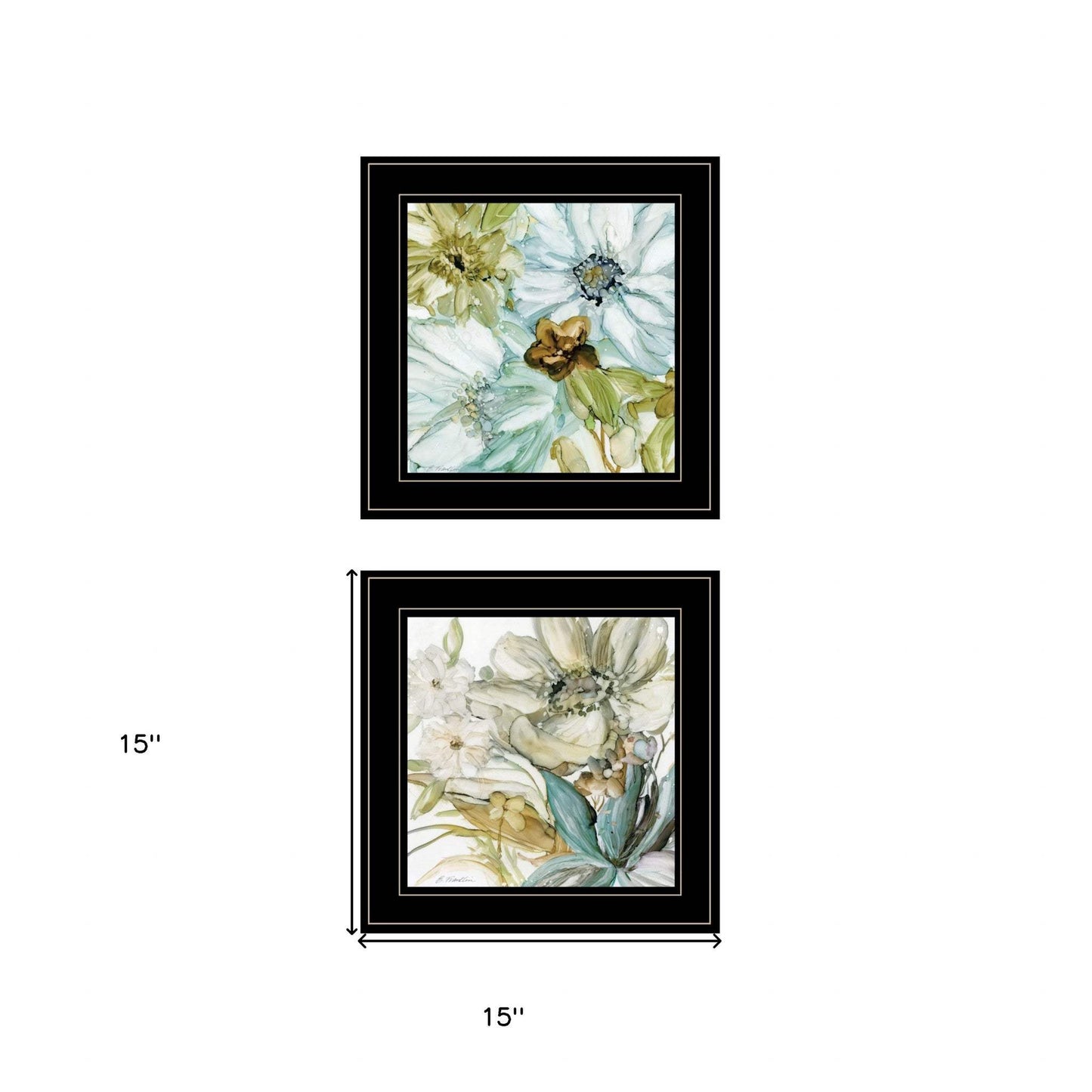 Set Of Two Sea Glass 2 Black Framed Print Wall Art - Homeroots - Flyclothing LLC