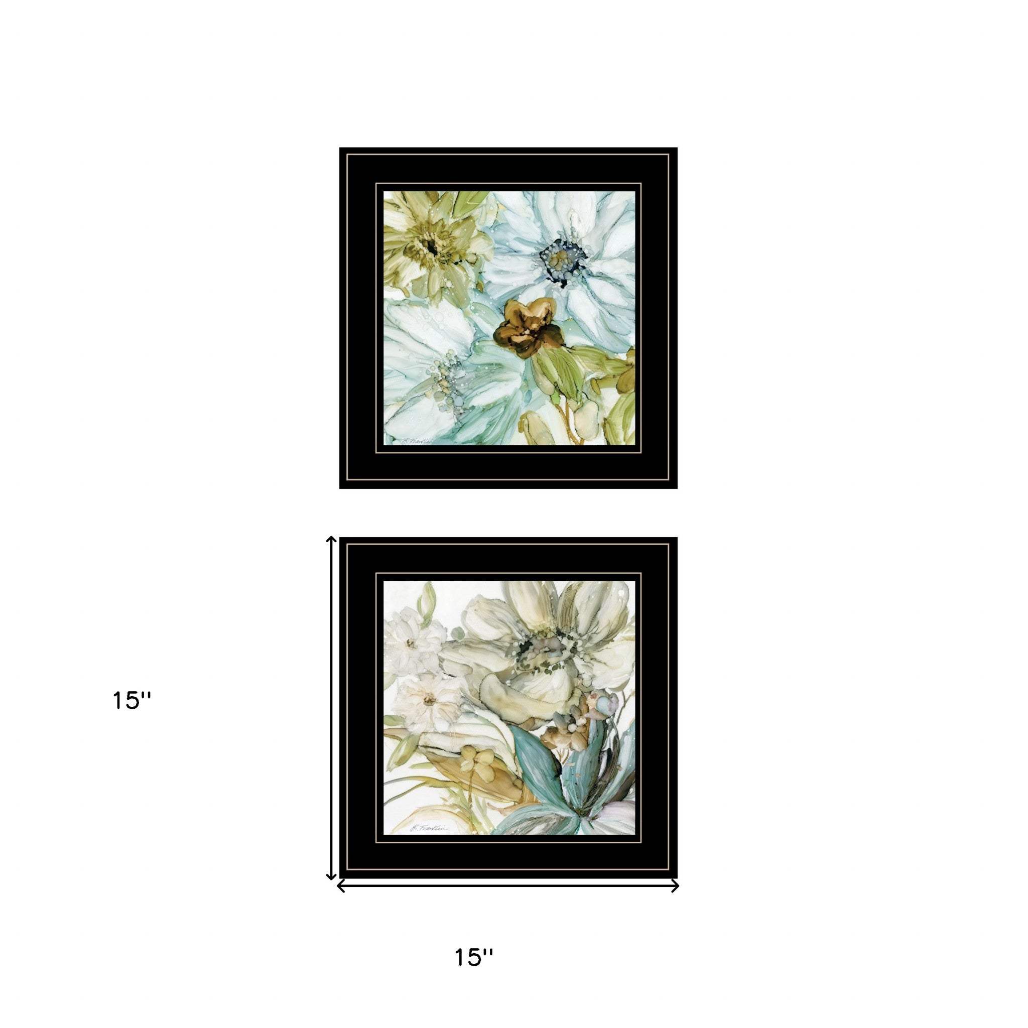 Set Of Two Sea Glass 2 Black Framed Print Wall Art - Homeroots - Flyclothing LLC