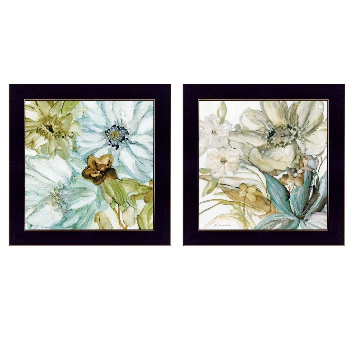 Set Of Two Sea Glass 3 Black Framed Print Wall Art - Homeroots - Flyclothing LLC