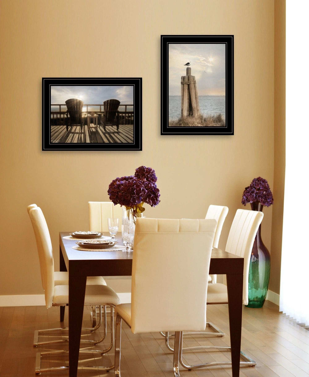 Set Of Two By The Sea 2 Black Framed Print Wall Art - Homeroots - Flyclothing LLC