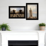 Set Of Two By The Sea 2 Black Framed Print Wall Art - Homeroots