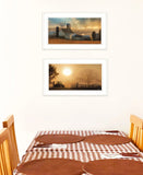 Set Of Two Farm Country Sunrise White Framed Print Wall Art - Homeroots