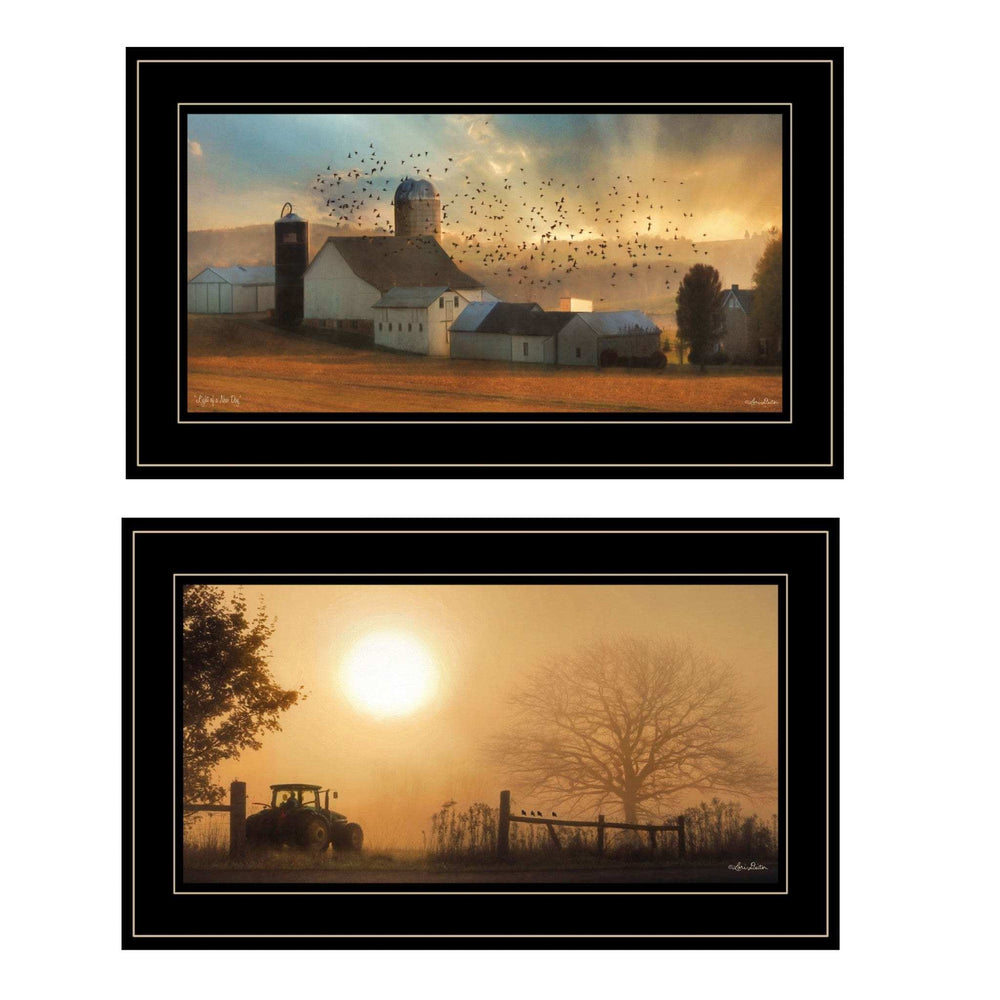 Set Of Two Light of a New Day 3 Black Framed Print Wall Art - Homeroots - Flyclothing LLC