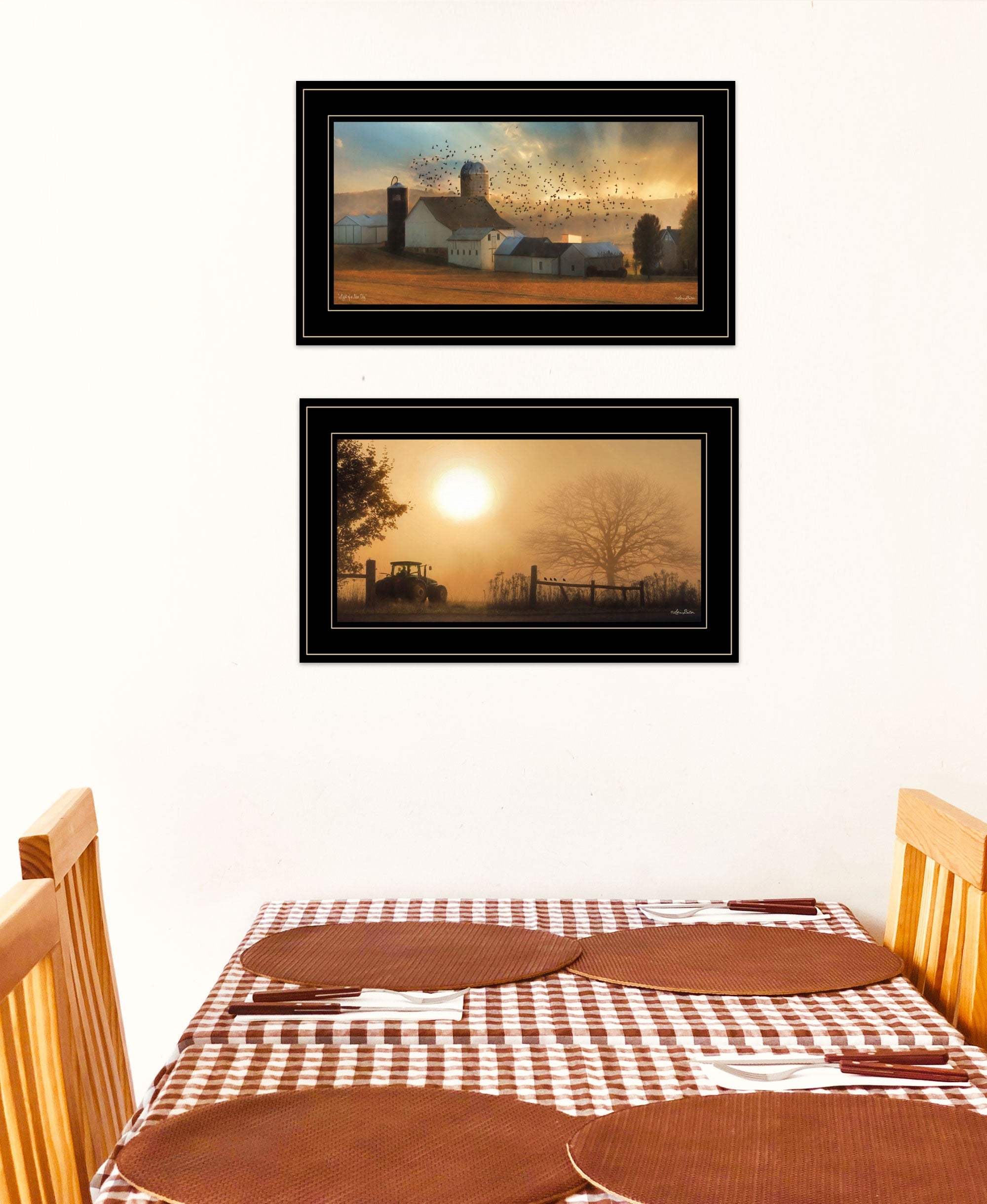 Set Of Two Light of a New Day 3 Black Framed Print Wall Art - Homeroots - Flyclothing LLC